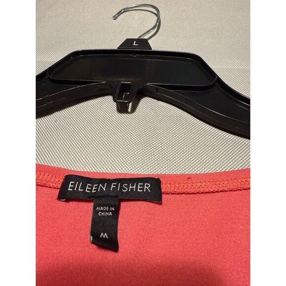 2/$35 Eileen Fisher 100% Silk Pink Size M Blouse Lagenlook Natural lightweight - Picture 8 of 9